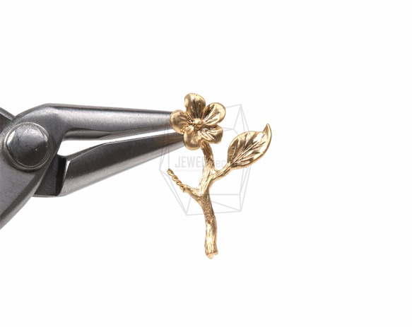 ERG-221-MG【2個入り】フラワーブランチピアス,Flower Branch Ear Post 4枚目の画像