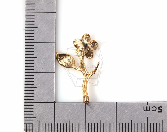 ERG-221-MG【2個入り】フラワーブランチピアス,Flower Branch Ear Post 5枚目の画像