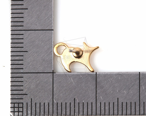 ERG-224-MG【2個入り】フォックスピアス,Fox Ear Post/ 7mm x 11mm 5枚目の画像