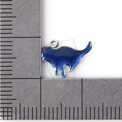 PDT-832-R【2個入り】ネコペンダント,cat Pendant/9mm x 14mm 5枚目の画像