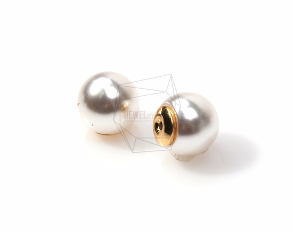 ERG-297-C [8 件] 珍珠扣、仿珍珠扣、耳環扣 第2張的照片
