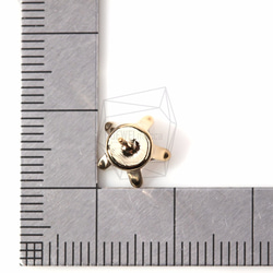 ERG-299-G【2個入り】スターキュービックピアス,Star cubic Ear Post/ 8mm x 8mm 5枚目の画像