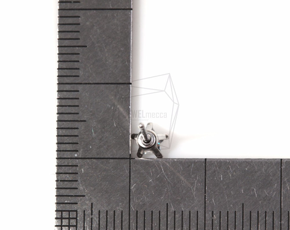 ERG-301-R [4個]星立方耳，星立方耳柱/ 4mm x 4mm 第5張的照片