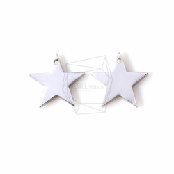 PDT-931-MR【2個入り】スターペンダント,Star Pendant/17mm x 17mm 1枚目の画像