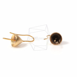 ERG-233-MG [2件]貝爾耳環，貝爾鉤形耳環/ 8mm x 15mm 第2張的照片