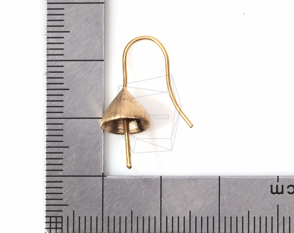 ERG-233-MG [2件]貝爾耳環，貝爾鉤形耳環/ 8mm x 15mm 第5張的照片