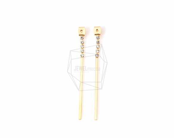 ERG-236-MG【2個入り】バーイヤリングキャッチ,bar Earring Clutch/ 2mm x 60mm 2枚目の画像