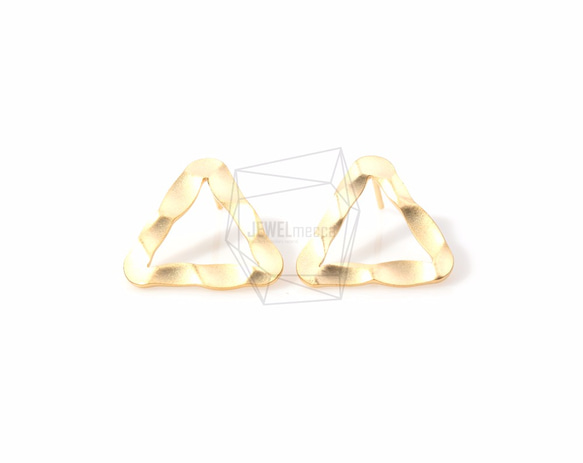 ERG-239-MG【2個入り】トライアングルピアス,triangle Ear Post/ 18mm x 20mm 1枚目の画像