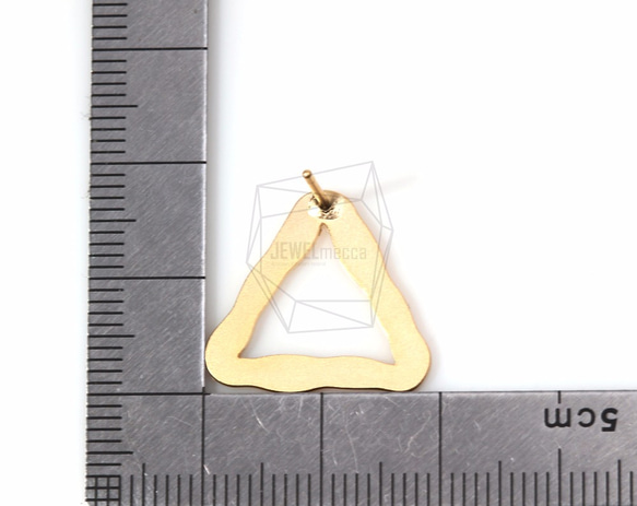 ERG-239-MG【2個入り】トライアングルピアス,triangle Ear Post/ 18mm x 20mm 5枚目の画像