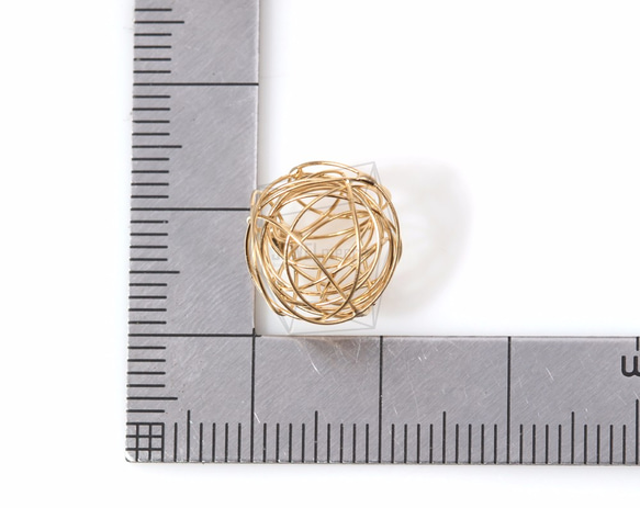 PDT-842-MG【4個入り】ワイヤーノットボールペンダント,Wire Knot Ball Charm 5枚目の画像