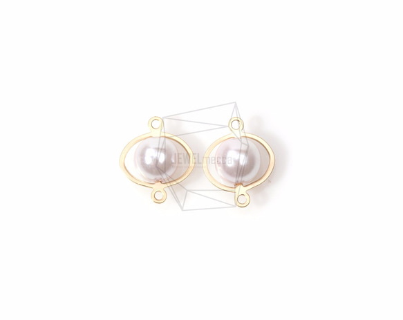 PDT-843-MG【2個入り】ABSパールペンダント,ABS Pearl Pendant/ 14mm x 16mm 1枚目の画像