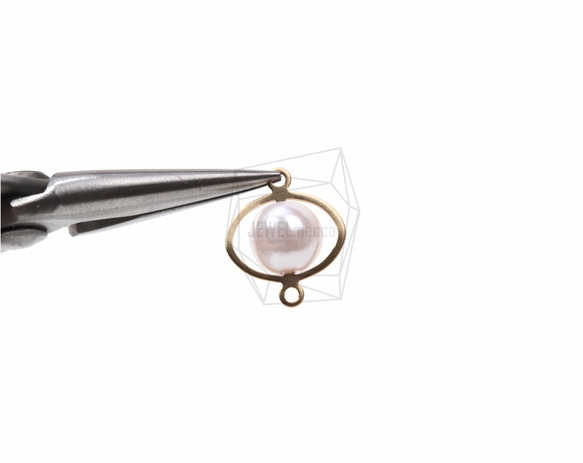 PDT-843-MG【2個入り】ABSパールペンダント,ABS Pearl Pendant/ 14mm x 16mm 4枚目の画像