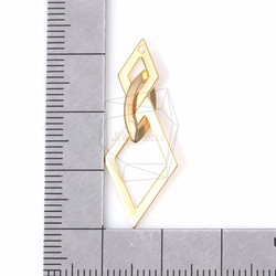 PDT-844-MG【2個入り】リンクダイヤモンペンダント, Linked Diamond Shape Pendant 5枚目の画像