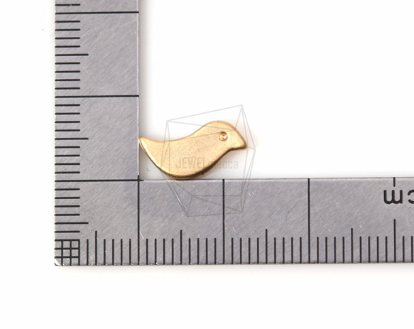 PDT-872-MG【4個入り】バードペンダント,bird Pendant/ 6mm x 13mm 5枚目の画像