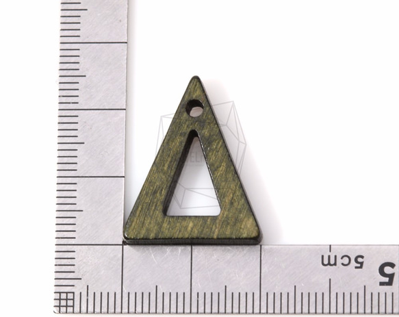 BSC-120-G【4個入り】トライアングルウッドビーズ,triangle Wooden Beads 5枚目の画像