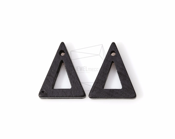 BSC-121-G【4個入り】トライアングルウッドビーズ,triangle Wooden Beads 1枚目の画像