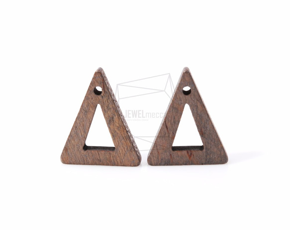 BSC-122-G【4個入り】トライアングルウッドビーズ,triangle Wooden Beads 3枚目の画像