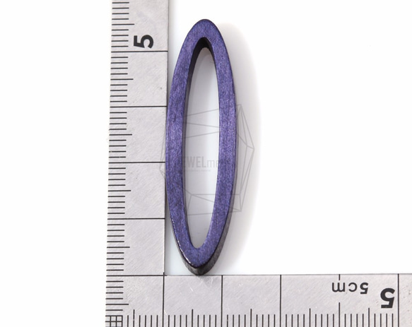 BSC-127-G [4件]橢圓形木珠，橢圓形木珠/13毫米點¯x45毫米 第4張的照片