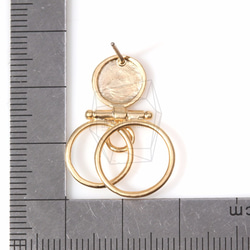 ERG-264-MG【2個入り】マルチラウンドピアス,Multi-round Ear Post/ 20mm x 25mm 5枚目の画像