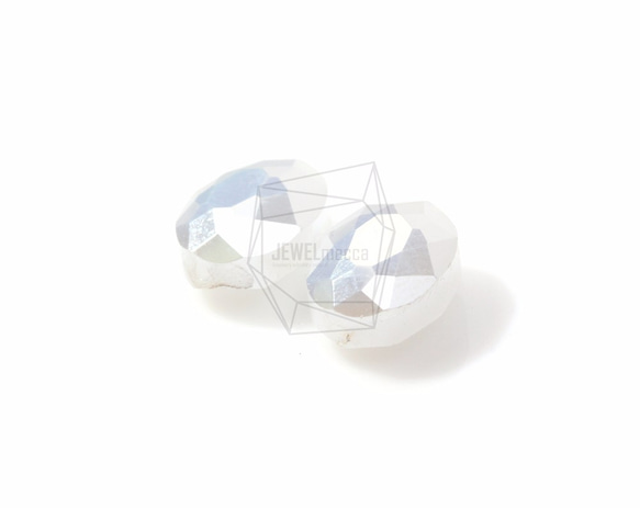 GLA-074-G [10個]水晶玻璃珠/ 9mmx12mm 第2張的照片