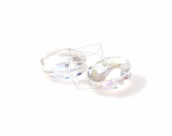 GLA-080-G【10個入り】クリスタルガラスビーズ,Crystal glass Beads/ 9mmx12mm 3枚目の画像