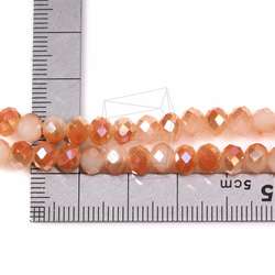 GLA-099-G【100個入り】クリスタルロンデルビーズ,Faceted Crystal Rondelle Bead 5枚目の画像