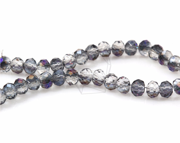 GLA-102-G【100個入り】クリスタルロンデルビーズ,Faceted Crystal Rondelle Bead 1枚目の画像