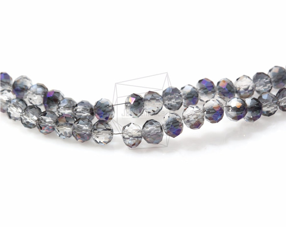 GLA-102-G【100個入り】クリスタルロンデルビーズ,Faceted Crystal Rondelle Bead 2枚目の画像