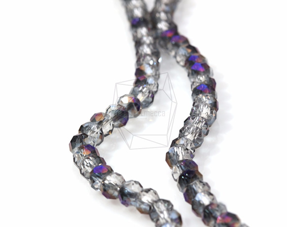 GLA-102-G【100個入り】クリスタルロンデルビーズ,Faceted Crystal Rondelle Bead 4枚目の画像