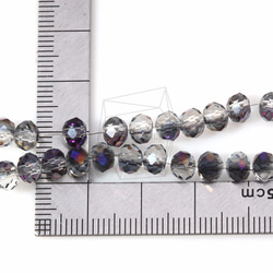 GLA-102-G【100個入り】クリスタルロンデルビーズ,Faceted Crystal Rondelle Bead 5枚目の画像