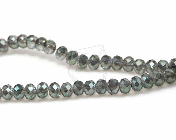 GLA-103-G【100個入り】クリスタルロンデルビーズ,Faceted Crystal Rondelle Bead 1枚目の画像