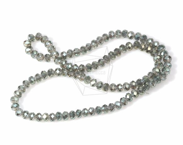 GLA-103-G【100個入り】クリスタルロンデルビーズ,Faceted Crystal Rondelle Bead 2枚目の画像