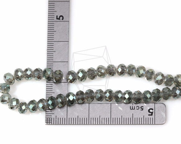 GLA-103-G【100個入り】クリスタルロンデルビーズ,Faceted Crystal Rondelle Bead 5枚目の画像