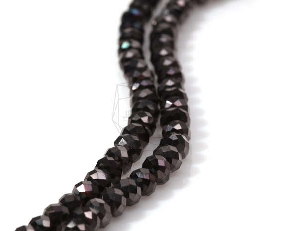 GLA-104-G【100個入り】クリスタルロンデルビーズ,Faceted Crystal Rondelle Bead 4枚目の画像