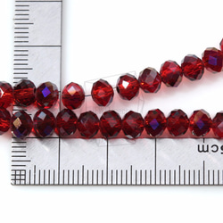 GLA-105-G【100個入り】クリスタルロンデルビーズ,Faceted Crystal Rondelle Bead 5枚目の画像