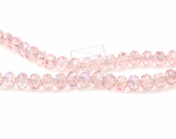 GLA-106-G【100個入り】クリスタルロンデルビーズ,Faceted Crystal Rondelle Bead 3枚目の画像