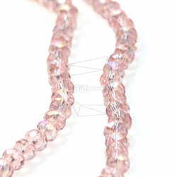 GLA-106-G【100個入り】クリスタルロンデルビーズ,Faceted Crystal Rondelle Bead 4枚目の画像