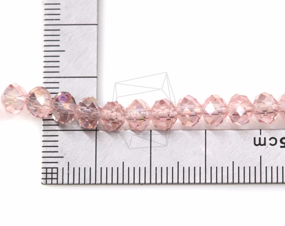 GLA-106-G【100個入り】クリスタルロンデルビーズ,Faceted Crystal Rondelle Bead 5枚目の画像