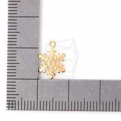 PDT-911-MG【4個入り】スノーフレークペンダント,Snowflake Pendant/ 9mm x 12mm 5枚目の画像