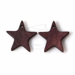 BSC-140-G【4個入り】スターウッドビーズ,Star Wooden Beads /22mm x 22mm 1枚目の画像