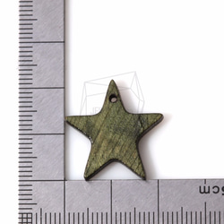 BSC-142-G【4個入り】スターウッドビーズ,Star Wooden Beads /22mm x 22mm 5枚目の画像