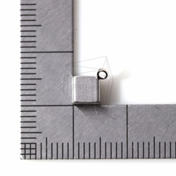 PDT-961-MR【4個入り】スクエアキューブペンダント,square Cube pendant/ 5mm x 5mm 5枚目の画像