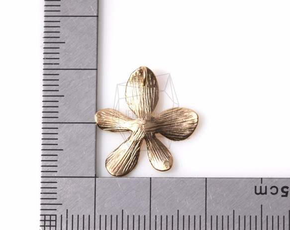 PDT-947-MG【2個入り】テクスチャフラワーペンダント,Textured Flower Pendant 5枚目の画像