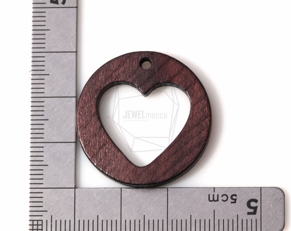 BSC-148-G【4個入り】ハートウッドビーズ,heart Wooden Beads /30mm x 30mm 5枚目の画像