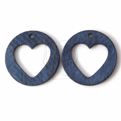 BSC-151-G【4個入り】ハートウッドビーズ,heart Wooden Beads /30mm x 30mm 1枚目の画像