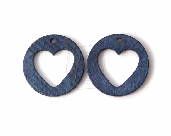 BSC-151-G【4個入り】ハートウッドビーズ,heart Wooden Beads /30mm x 30mm 1枚目の画像