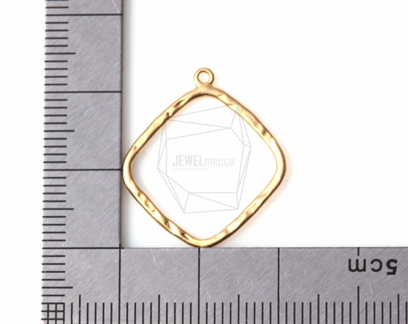 PDT-967-MG【2個入り】ハンマードダイヤモンドペンダント,Hammered Diamond Pendant 5枚目の画像