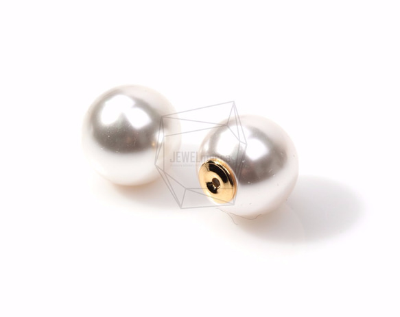 ERG-355-C [8 件] 珍珠扣、仿珍珠扣、耳環扣 第1張的照片