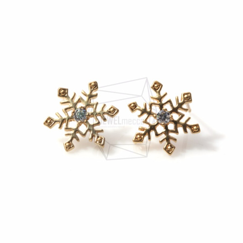 ERG-319-MG [2件]雪花耳環/ 12mm x 13mm 五金・鍊子jewelmecca 的作品