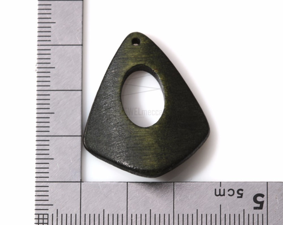 BSC-155-G [4件]鑽石珠木材，菱形木珠 第5張的照片